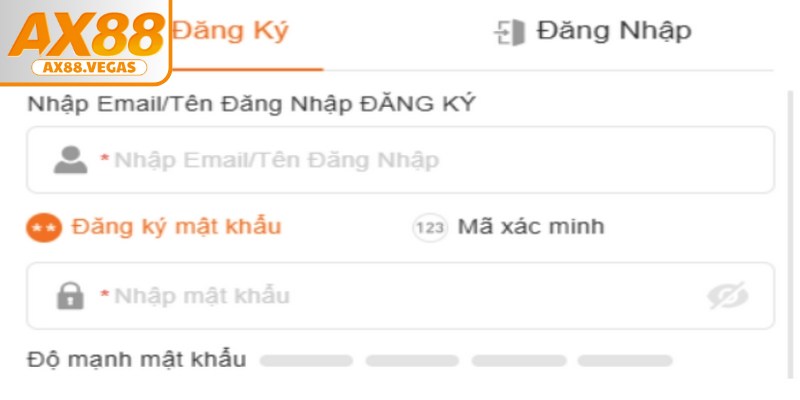 Hướng dẫn đăng ký nhanh tài khoản AX88