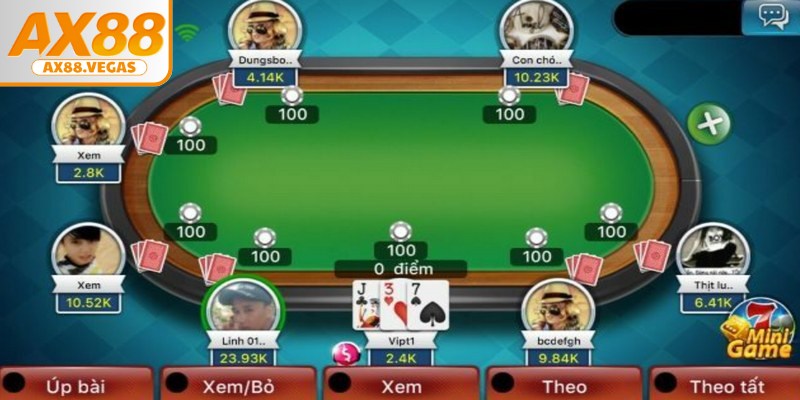 Những hành động chính trong game bài liêng online