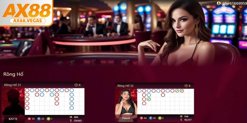 Sảnh Casino tại AX88 được xây dựng trên nền tảng công nghệ hiện đại